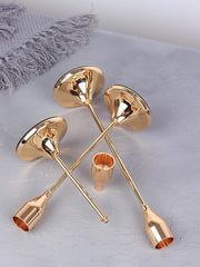 GOLD CANDLE HOLDER Set of 3 - Naksh Numa