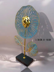 METAL FLOWER & LEAF TABLE DECOR. - Naksh Numa