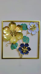 LUXURY ONE METAL FLOWERS WALL DECOR FRAME. - Naksh Numa