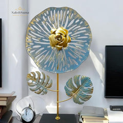 METAL FLOWER & LEAF TABLE DECOR. - Naksh Numa