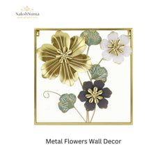 LUXURY METAL FLOWERS WALL DECOR FRAME - Naksh Numa